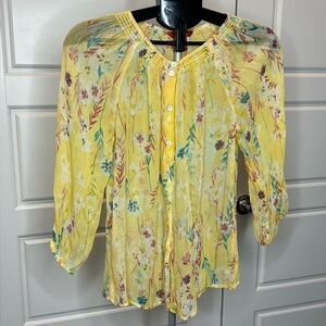 Sundance Yellow Floral Blouse